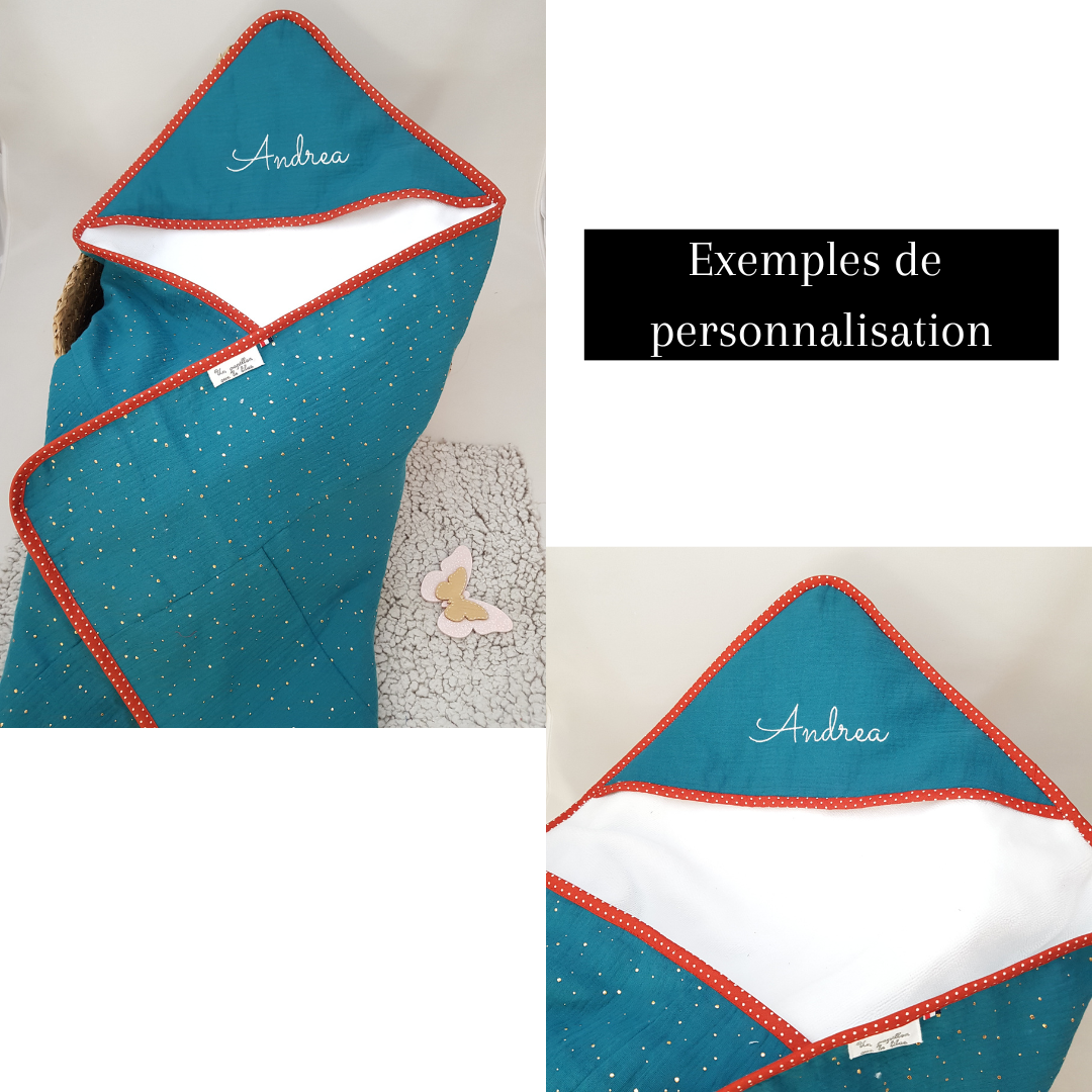 Cape de bain PERSONNALISEE