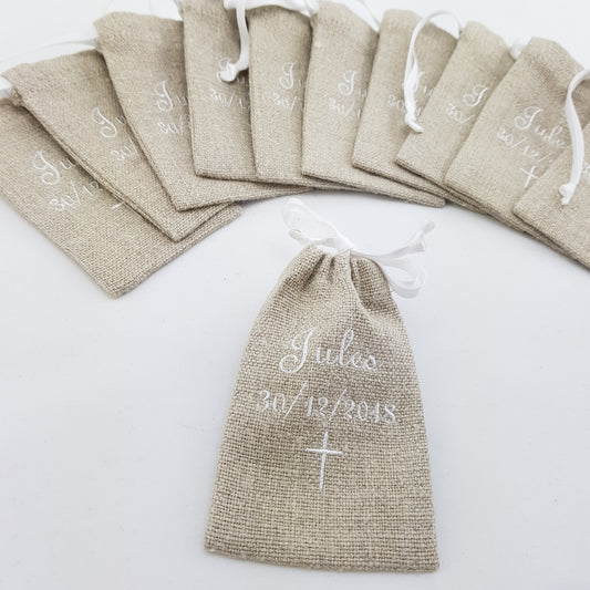 Sachet de dragées pour Baptême / Communion PERSONNALISE