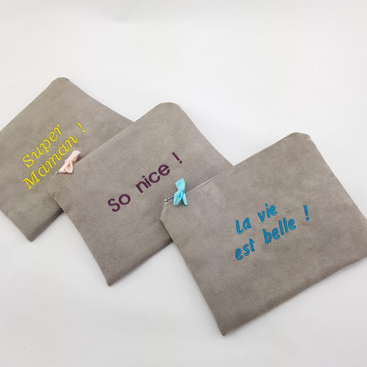 Pochette suédine
